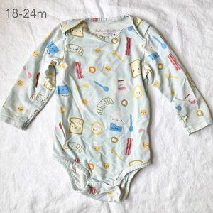(🎨$3 PLAY) Loulou Lollipop 12-18 Months Baby Toddler Breakfast Food Bodysuit